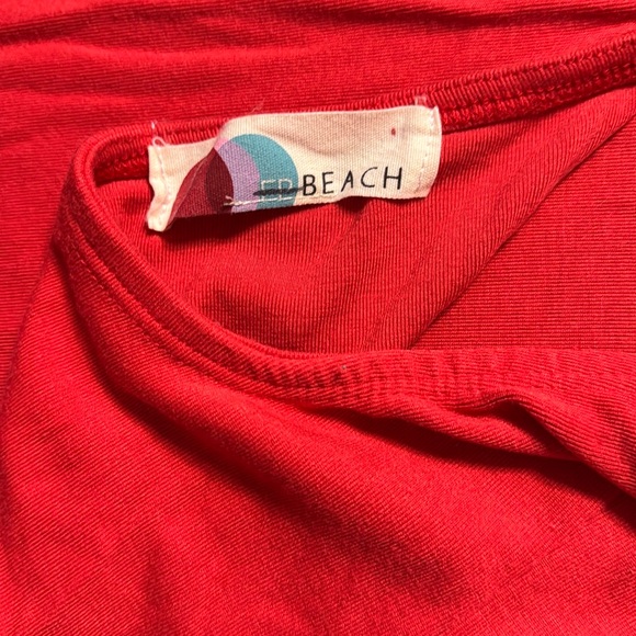Free People Beach Rosalia Low Back Mini Dress size Small NEW Red - Picture 4 of 4